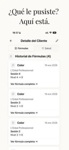 Historial de cliente en Blendsor